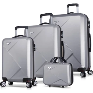 My Valice Diamond Abs 4'Lü Travel Valiz Seti Gri