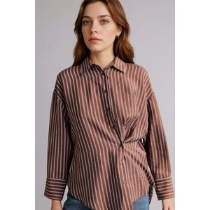 Relax Fit Çizgili Gömlek Tunik C5629AX26SP