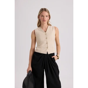 Rianto Açık Bej Kısa Yelek