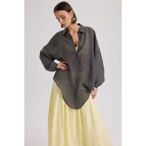 Lyra Oversize Antrasit Gömlek