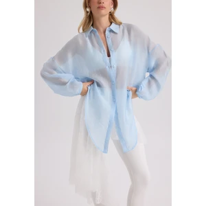 Lyra Oversize Mavi Gömlek