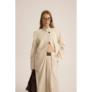 Lagoon Dik Yaka Bej Blazer