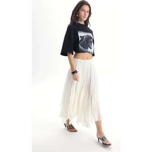 Assa Pileli Ekru Etek