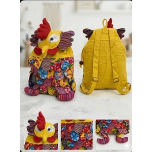 Hüco Bazaar Otantik Bohem Patchwork Baykuş Desenli Şık Bez Çanta