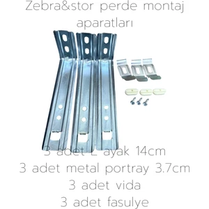 Zebra&stor Perde Duvar Montaj Aparatları 3.7cm