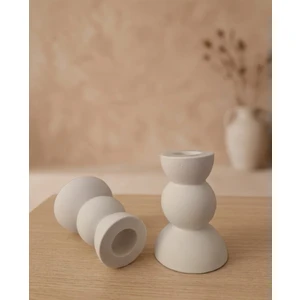 Pinterest Model Beyaz Şamdanlık 2' Li