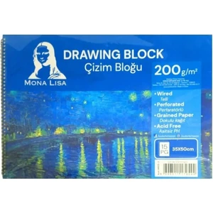 Mona Lisa 35x50 Çizim Block 200 gr Telli Çizim Defter