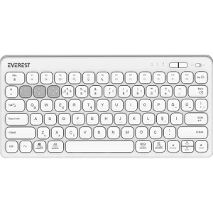 KB-BT89 Beyaz Mac / Ios / Android / Windows 3 Bt + 2.4 Ghz Kablosuz Klavye