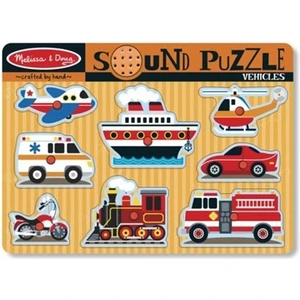 Melissa & Doug Ahşap Sesli Yapboz - Araçlar