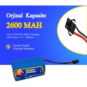 X500 Pro 2600 Mah Robot Süpürge Batarya