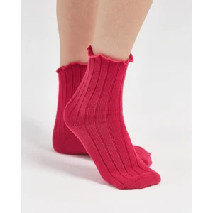 Kadın Fırfırlı Çorap Pembe
