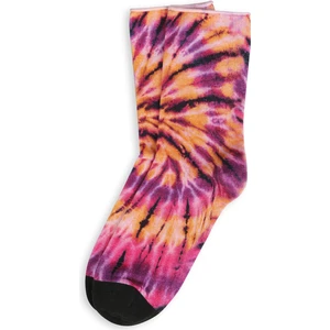 Kadın Roll Top Lastiksiz Batik Desen Mor