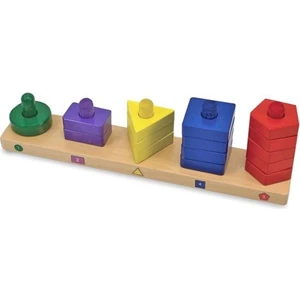 Melissa & Doug Ahşap Renkli Şekil Dizme