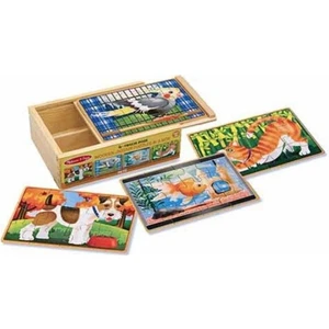 Melissa & Doug Ahşap 12X4 Yapboz Seti - Evcil Hayvanlar