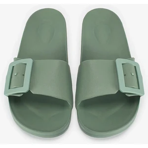 Yeşil Big Buckle Terlik