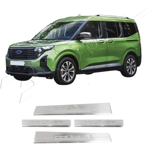 Ford Courier Uyumlu 2023 ve Üzeri Krom Kapı Eşiği 4 Parça Paslanmaz Çelik