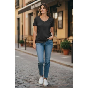 Nikitas Design %100 Pamuklu V Yaka T-Shirt