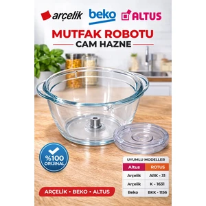 Oem - Arçelik Ark 31 Mutfak Robotu Cam Hazne - 9182001620