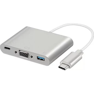 Type-C - USB 3.0, Vga, Type-C Adaptör Kablosu 3in1 Hub