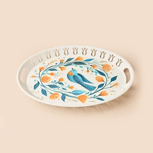 Kitchen Dream Bird Tepsi - Renkli - 50X38 cm