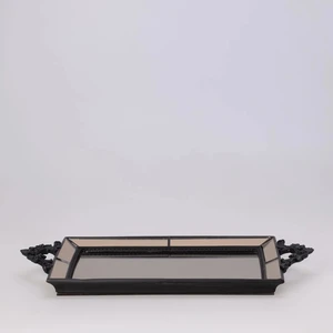 Julia Aynalı Tepsi Siyah