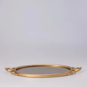 Tepsi Ahsen Aynalı Altın