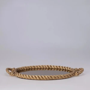 Rope Aynalı Tepsi Altın