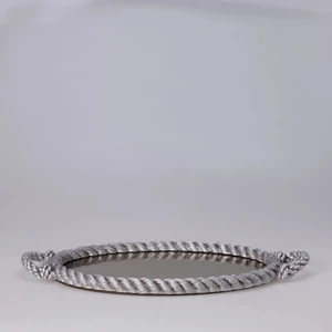 Rope Aynalı Tepsi Gümüş