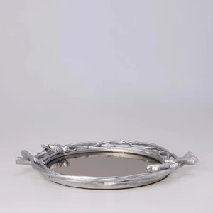 Mavera Aynalı Tepsi Gümüş