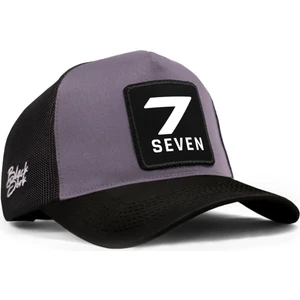 7 Numara Logolu Siyah-Gri Trucker Şapka