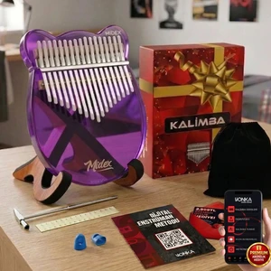 KLX-660-PAK Mor Cam Kalimba 17 Tuşlu Full Set