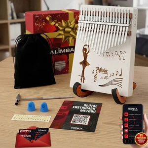 KLX-540-PAK Beyaz Kalimba 17 Tuşlu Full Set