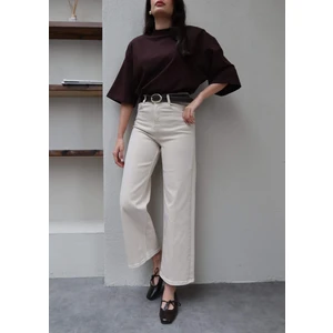 Esra Helvacı Kemerli Geniş Paça Jean