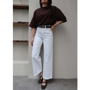 Esra Helvacı Kemerli Geniş Paça Jean