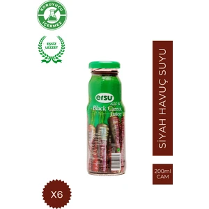 %100 Siyah Havuç Suyu 200 ml 6'lı