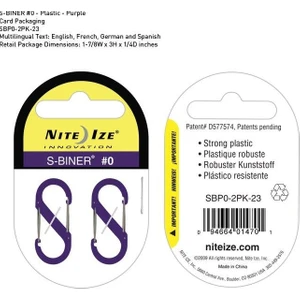 NITE IZE Nite-ize S-Biner Plastik Size 0 Purple