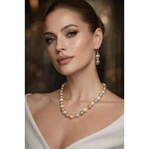 Solare Accessories Gerçek Mayorka Incisi Kolye Seti