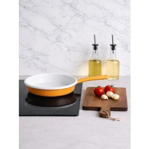 Emaye Tava 18 cm Altınsarı
