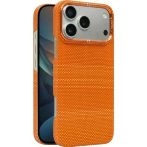 Pc1 iPhone 17 Pro Max Magsafe Karbon Tasarım Kılıf - Orange