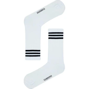 Carnaval Socks Uzun Siyah Şerit Desenli Renkli Çorap