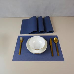 Plaid Indigo 4 Parça Amerikan Servis 30X45CM