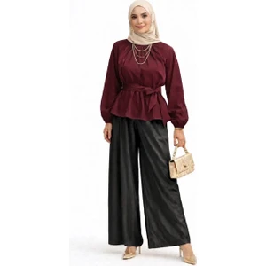 Cng Moda Tesettür Kuşaklı Gömlek