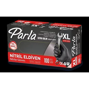 Extra Kalın Nitril Eldiven Siyah Xl 100 Adet