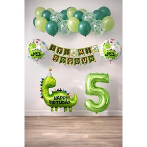 5 Yaş Dinazor Temalı Doğum Günü Seti