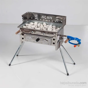 Ellnaz Lav Taşlı Tüplü Mangal  Krom