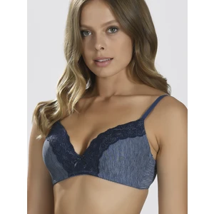 Gri Dantel Detaylı Sütyen