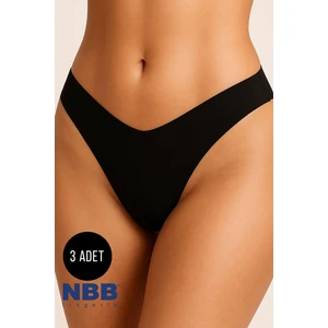 Nbb Siyah 3lü Lazer V Shape Brazillian Külot