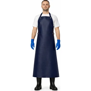 Suni Deri Şef Bulaşık Mutfak Önlüğü Lacivert