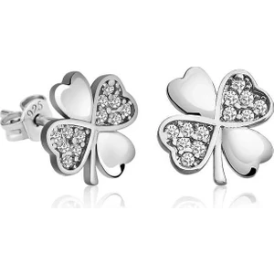 Inure Jewelry Gümüş Yonca Küpe