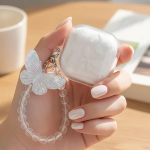 Caseonn Xiaomi Redmi Buds 6 Active Kılıf Figürlü 3D Kelebek Şeffaf